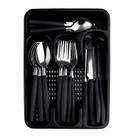 Jogo de Talheres 25 Peças Berlim com Escorredor Preto Aço Inox Envio Rápido Nota Fiscal Jogo de Talheres 25 Peças Berlim com Escorredor Preto Aço Inox Envio Rápido Nota Fiscal
