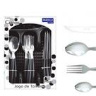 Jogo de Talheres 25 Peças Caprese Preto - Euroquadros Jogo de Talheres 25 Peças Caprese Preto - Euroquadros