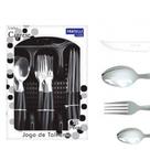 Jogo de Talheres 25 Peças Caprese Preto - Euroquadros