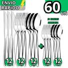Jogo de Talheres 60 Peças Inox Premium Garfo Faca Colher Sobremesa Alta Qualidade