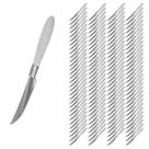 Jogo de Talheres Blumenau com 120 Faca Inox Branco Decorado