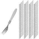 Jogo de Talheres Blumenau com 120 Garfo Inox Branco Decorado