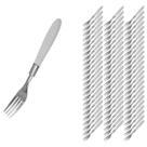 Jogo de Talheres Blumenau com 72 Garfo Inox Branco Decorado