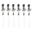 Jogo De Talheres Colher 6 Peças Cabo De Plástico Inox Berlim