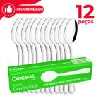 Jogo de Talheres Colher de Mesa Inox C/12 Peças Continental Original Line Buffet Restaurante Lanchonete Cozinha