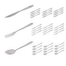 Jogo de Talheres Com 36 Peças Garfo Colher Faca Inox Polido
