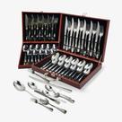 Jogo de Talheres, Em Aço Inox , Com 24 Pecas, Faqueiro, kit de Talheres em Inox com Maleta
