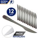 Jogo de Talheres Faqueiro 12 Faca de Mesa 100% Inox Reforçado