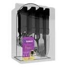 Jogo de Talheres faqueiro Inox Pratic 25 Peças com Suporte Organizador para Mesa