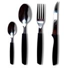 Jogo De Talheres Faqueiro Inox Preto 24 Peças Resistente - Original