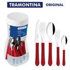 Jogo de Talheres Faqueiro Tramontina Original 20 Peças Leme Aço Inox