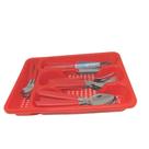 Jogo De Talheres Faqueiro Vermelho 24 Peças Inox Com Porta Talheres De Gaveta - WM Jogo De Talheres Faqueiro Vermelho 24 Peças Inox Com Porta Talheres De Gaveta - WM