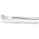 Jogo de Talheres Garfo e Faca Churrasco Inox Siena Brinox Mesa Posta 24 peças