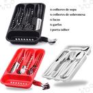 Jogo De Talheres Inox 24 Peças Com Suporte Gaveteiro