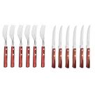 Jogo de Talheres para Churrasco Tramontina Polywood 12 Peças Vermelho