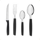 Jogo de Talheres Preto Inox Jantar Restaurantes 25 Peças Jogo de Talheres Preto Inox Jantar Restaurantes 25 Peças