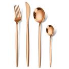 Jogo de talheres utensilhos de cozinha 4 peças faqueiro aparelho de jantar inox itens mesa posta - Kit 4 peças slim