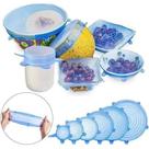 Jogo de Tampas de Silicone Esticáveis Para Vedação de Potes de Doces e Geleias Kit 6 Peças Prático