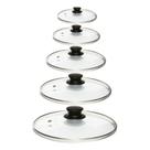 Jogo De Tampas De Vidro Para Panelas Com Puxadores 16/18/20/22/24