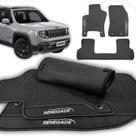 Jogo de tapete automotivo Renegade 2015 a 2024 2025 Com traseiro Inteiriço Premium Sob Medida Cobertura Total