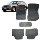 Jogo de Tapete BMW X1 11 12 13 14 15 16 Bordado Com Logo 5 Peças Cinza