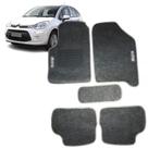 Jogo de Tapete Citroen C3 13/20 Bordado Com Logo 5 Peças Cinza