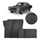 Jogo de Tapete de Borracha Preto para Chevrolet Opala 1969 a 1992 4 Peças - Carfloor D025.0