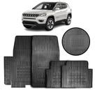 Jogo de Tapete de Borracha Preto para Jeep Compass 2016 a 2020 4 Peças - Carfloor G040.0 Jogo de Tapete de Borracha Preto para Jeep Compass 2016 a 2020 4 Peças - Carfloor G040.0