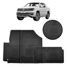 Jogo de Tapete de Borracha Preto para Volkswagen Amarok 2010 a 2022 4 Peças - Carfloor G019.0
