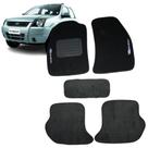 Jogo de Tapete Ecosport 04 05 06 07 08 09 10 11 Bordado Com Logo 5 Peças Preto
