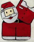 Jogo de Tapete Frufru para Banheiro Papai Noel Vermelho e Preto 3Peças Etc e Tal Artesanato Jogo de Tapete Frufru para Banheiro Papai Noel Vermelho e Preto 3Peças Etc e Tal Artesanato