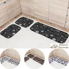 Jogo de Tapete para Cozinha Kit 3 Peças Antiderrapante Emborrachado Conjunto 2 Tapetes 40 x 50 cm e 1 Passadeira Trilho 40 x 90 cm Renova Enxovais