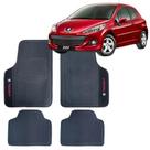 Jogo de Tapete Universal Borracha Automotivo Bordado para Carros Linha PEUGEOT