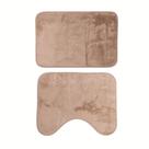 Jogo de Tapetes 2 Pçs Comfort Bege 58X38 / 50X40cm - Uzoo