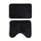 Jogo de Tapetes 2 Pçs Comfort Preto 58X38 / 50X40cm - Uzoo