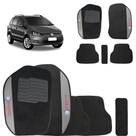 Jogo De Tapetes Carpete Volkswagen Spacefox 2006 a 2013 Preto Bordado 5 Peças