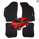 Jogo De Tapetes P/ Fiat Mobi Completo Emborrachado Impermeável Preto