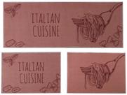 Jogo de Tapetes para Cozinha Allegra Italian - Jolitex 3 Peças