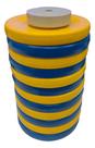 Jogo De Tejo Bocha Achatada Bocha Argentina Azul Amarelo