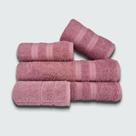 Jogo De Toalha 5 Pçs Gigante Felpuda Itália Soft 100% Algodão Rose
