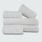 Jogo De Toalha 5 Ps Gigante Felpuda Itlia Soft 100% Algodo Branco