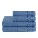 Jogo De Toalha De Banho 04 Peças Premium Azul Jeans