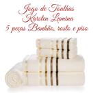 Jogo de Toalhas 5 peças Banhão Karsten Lumina Bege Ivory