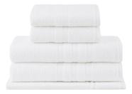 Jogo De Toalhas Banhão 5 Peças Vanilla Extra Soft Algodão Branco Buddemeyer