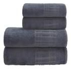 Jogo de Toalhas Banho e Rosto 4 Peças 100 Algodão Nanosoft 400g Camesa Loft Alta Absorção Macia