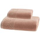 Jogo de Toalhas Banho e Rosto Arabesco Rosa Corttex