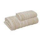 Jogo de Toalhas de Banho 2 peças Leve Macia Jacquard Wave Corttex