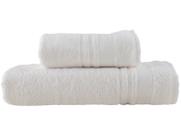 Jogo de Toalhas de Banho e Rosto Dohler de Algodão Premium Branco 2 Peças