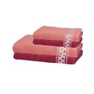 Jogo De Toalhas Döhler Jacquard Premium Corações Banho 4 Pçs