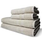 Jogo de Toalhas Itália Soft 4 Pçs - 2 Banho e 2 Rosto 430g/m² 100% Algodão - Bege